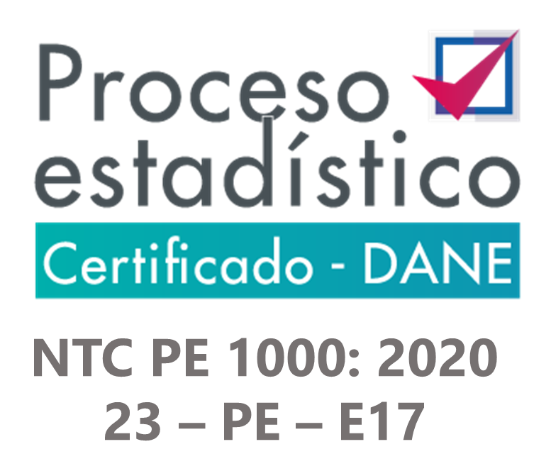 Imagen de la Certificación del proceso estadístico DANE - NTC PE 1000: 2020 23-PE-E17