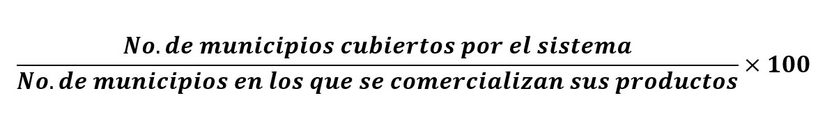 Imagen de la formula de cobertura geográfica para SRS