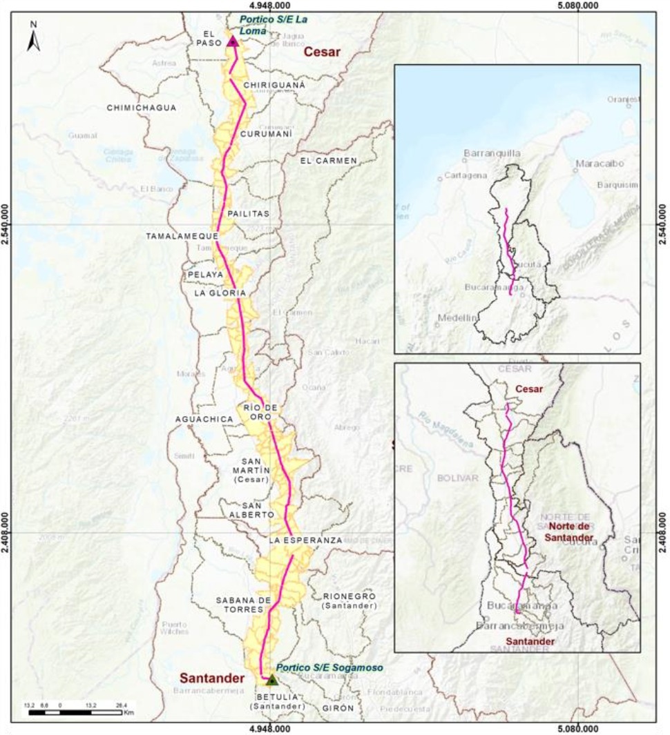 ANLA aprueba modificación de línea de transmisión La Loma Sogamoso 2