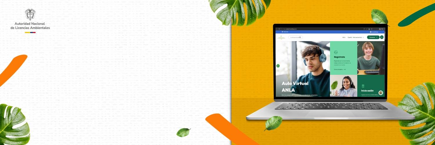 Imagen de referencia de la página web del Aula Virtual de la ANLA